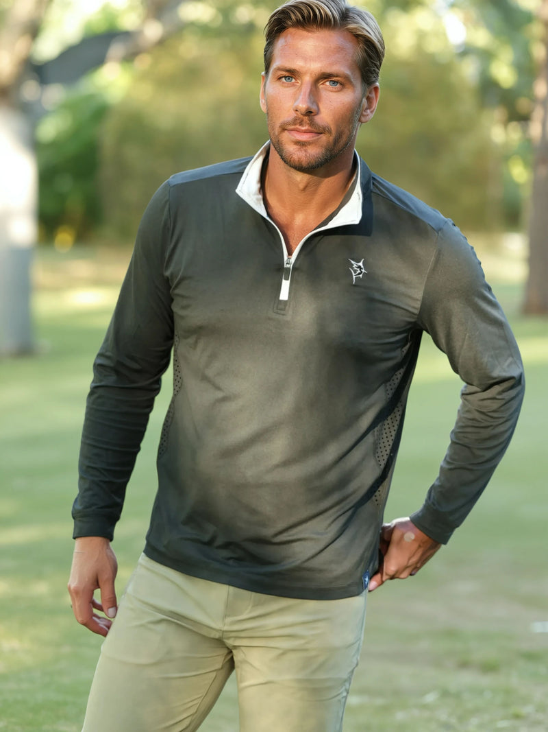 Monterey Performance Quarter Zip Black Light Weight – White Water Life