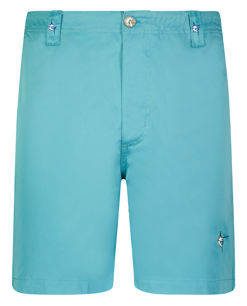 Captain Shorts Teal Light Weight Cotton Stretch White Water Life