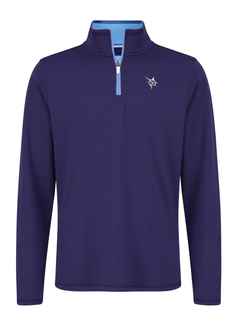 Montauk Performance Quarter Zip Navy Soft Brushed Poly Spandex