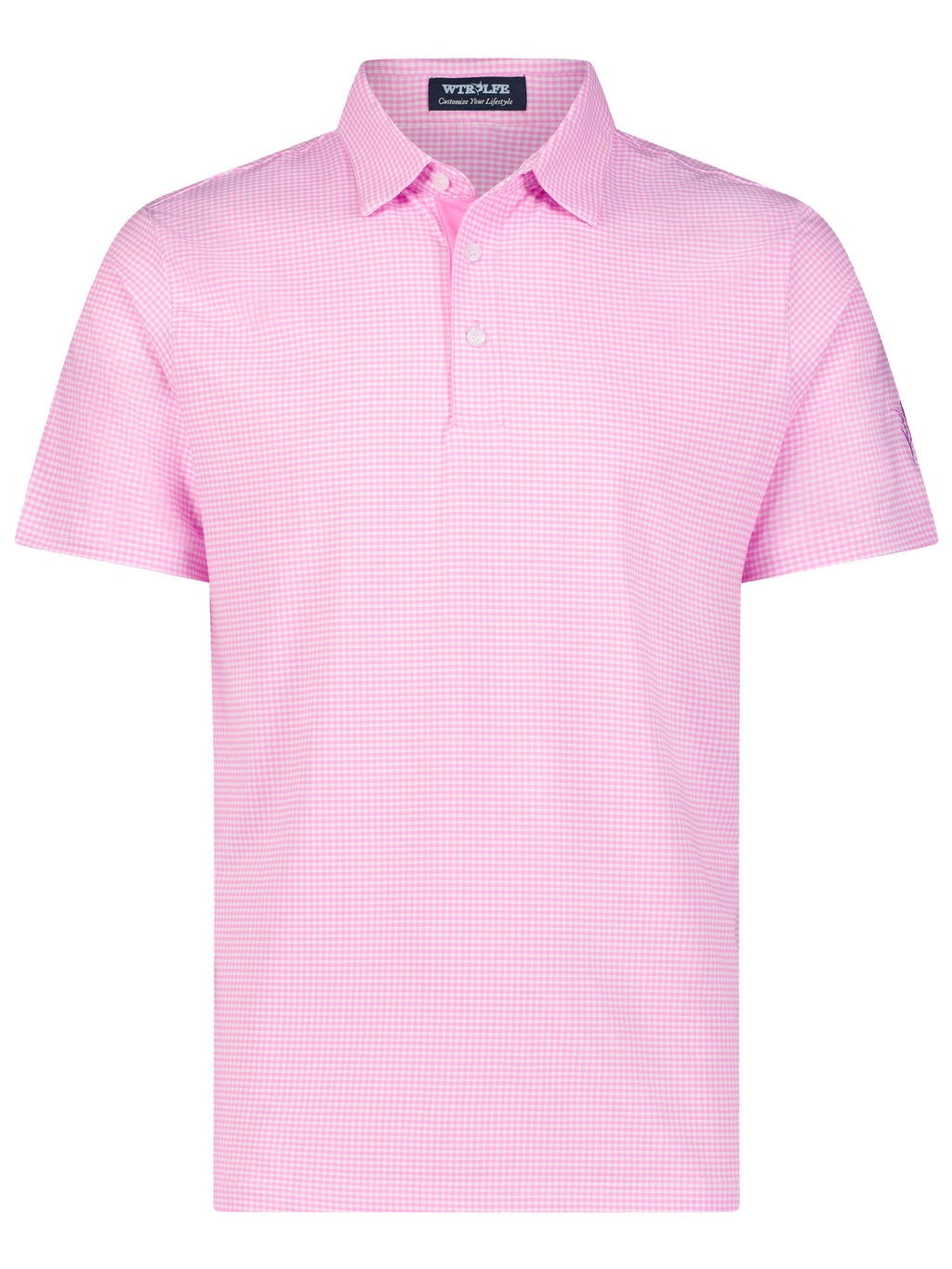 Gingham Print Polo